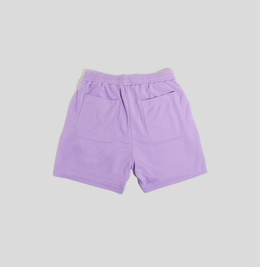 FBZ Purple Mesh Flutter Shorts